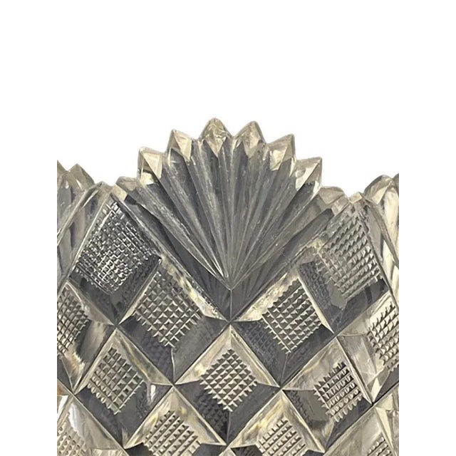 19th Century Dutch Crystal Vase with Pineapple Fan Cut For Sale - Image 3 of 6