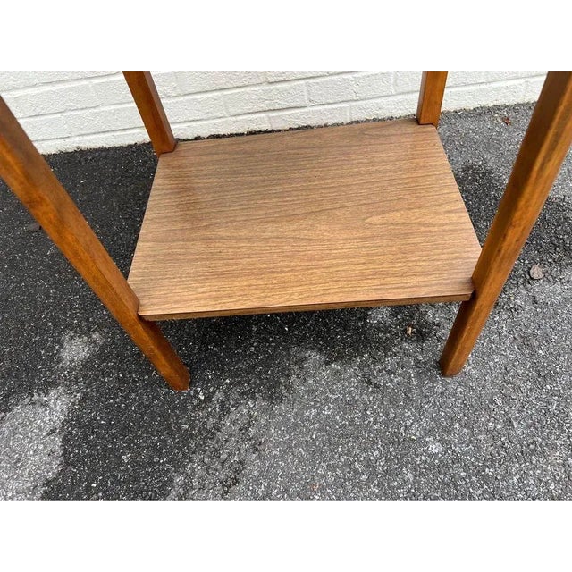 Wood Mid 20th Century Mid Century Modern 2 Tier Side Table For Sale - Image 7 of 8