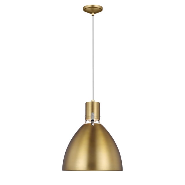 Sean Lavin by Visual Comfort Studio Brynne Small LED Pendant, Burnished Brass For Sale