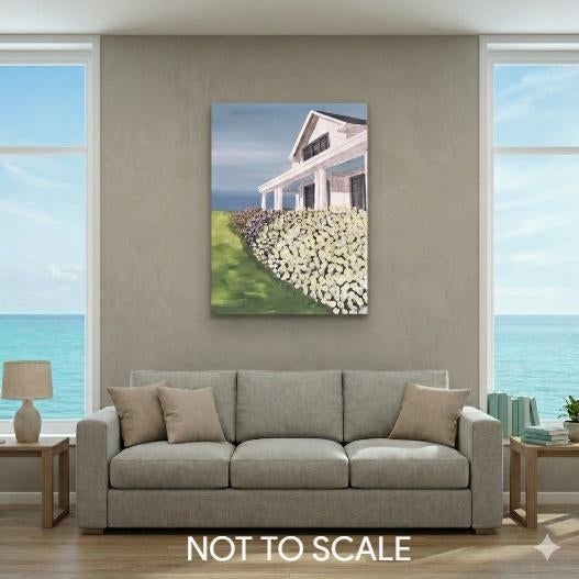 Bring the classic beauty of the shore into your home with this Nantucket Hydrangeas original painting. Hand-painted by...