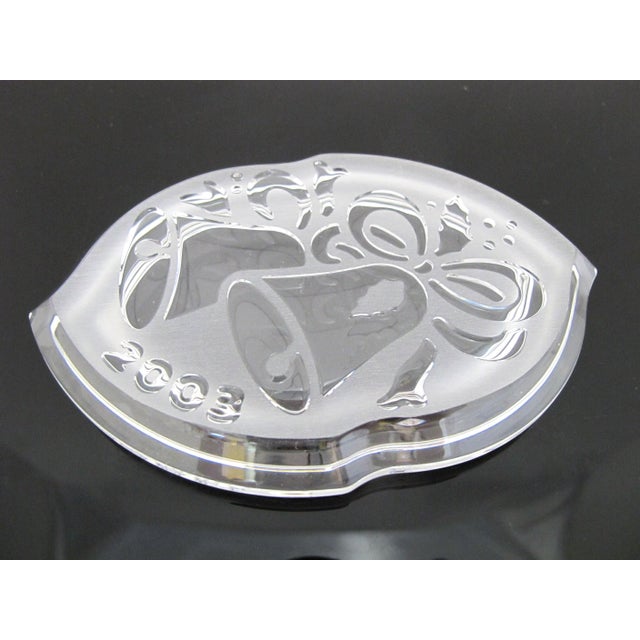 Waterford Crystal Waterford Crystal 2003 Songs of Christmas Silver Bells Music Box W/Original Box For Sale - Image 4 of 10