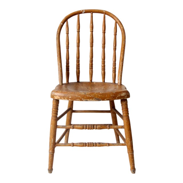 Antique Farmhouse Windsor Dining Chair For Sale
