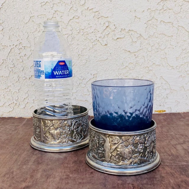 Pair of Late 20th Century Italian Silverplate Cup Holders For Sale - Image 12 of 12