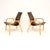 Mid-Century Modern Vintage Swedish Leather Lamino Armchairs attributed to Yngve Ekström for Swedese, 1970s, Set of 2 For Sale - Image 3 of 11