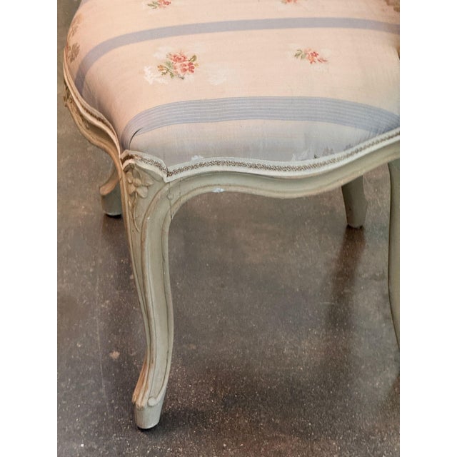Green Pair of 19th Century French Painted Side Chairs For Sale - Image 8 of 9