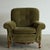 Olive Corduroy Tufted Club Chair With Carved Walnut & Scroll Arms For Sale - Image 4 of 8
