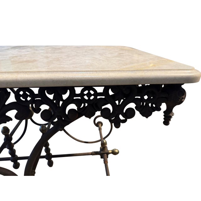 Mid 20th Century Mid 20th Century French Pastry Table with Marble Top For Sale - Image 5 of 18