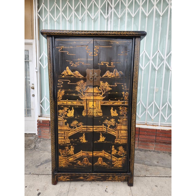 Beautiful Antique Armoire with Shelves and one secret door