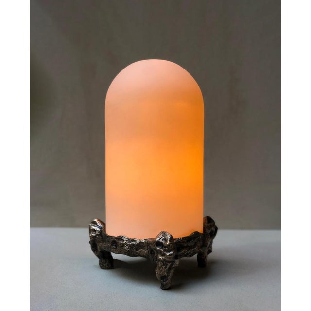 Contemporary Nova Table Lamp in Patinated Cast Bronze by William Guillon For Sale - Image 3 of 18