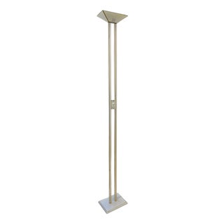 Floor Lamp in Brass and White Metal by Fratelli Martini, Italy, 1970s For Sale