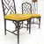 Pair Mid-Century Modern Decorative Ebonized Walnut Faux Bamboo Side Chairs Mint For Sale - Image 9 of 15