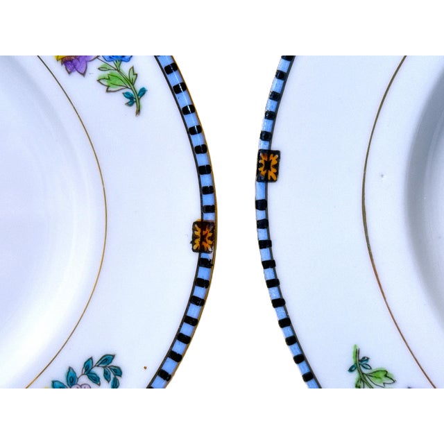 1940s Noritake Sheridan Oval Serving Platters – Set of 2 – Floral Gold Trim For Sale In New York - Image 6 of 9