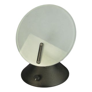 Abat Jour Table Lamp with Flat Glass and Metal Lampshade, 1980s For Sale