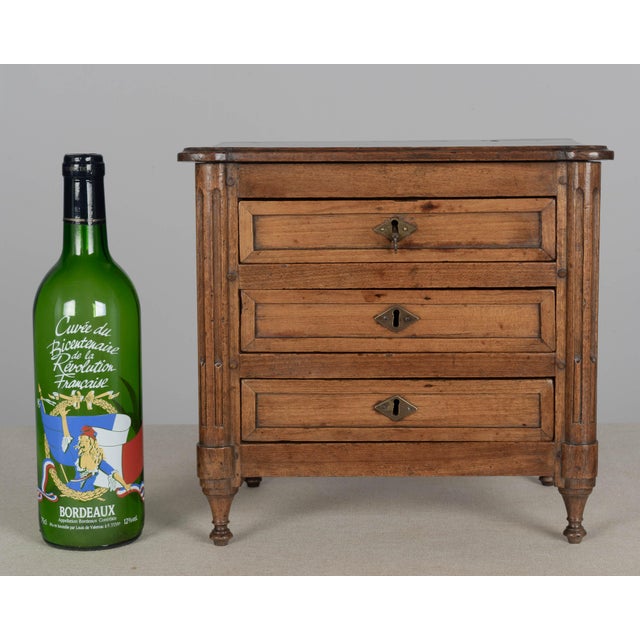 Brown 19th Century French Louis XVI Style Miniature Sampler Commode For Sale - Image 8 of 9