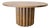 Lavene Solid Oak Fluted Pedestal Dining Table – Montana Brown Finish 60" For Sale