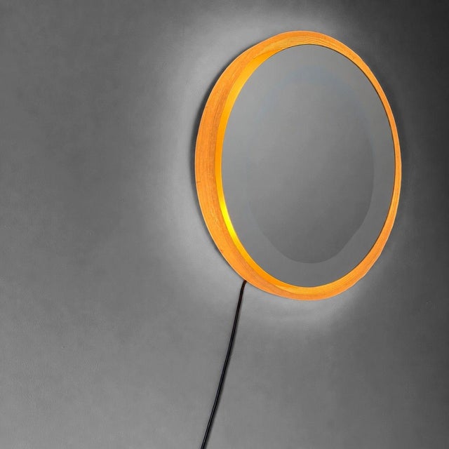 Vintage Illuminated Mirror from Hillebrand Leuchten, Germany, 1970s For Sale - Image 11 of 17
