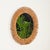 Marvelous French Riviera style round mirror in bamboo, curved rattan, and hand-woven wicker. This delightful organic...