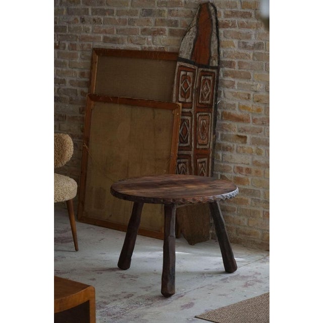 Mid-Century Modern Swedish Carved Wabi Sabi Coffee Table in Pine, 1960s For Sale - Image 3 of 13