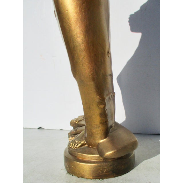 Metal MCM Gilt-Copper Clad Harvest Figure For Sale - Image 7 of 11