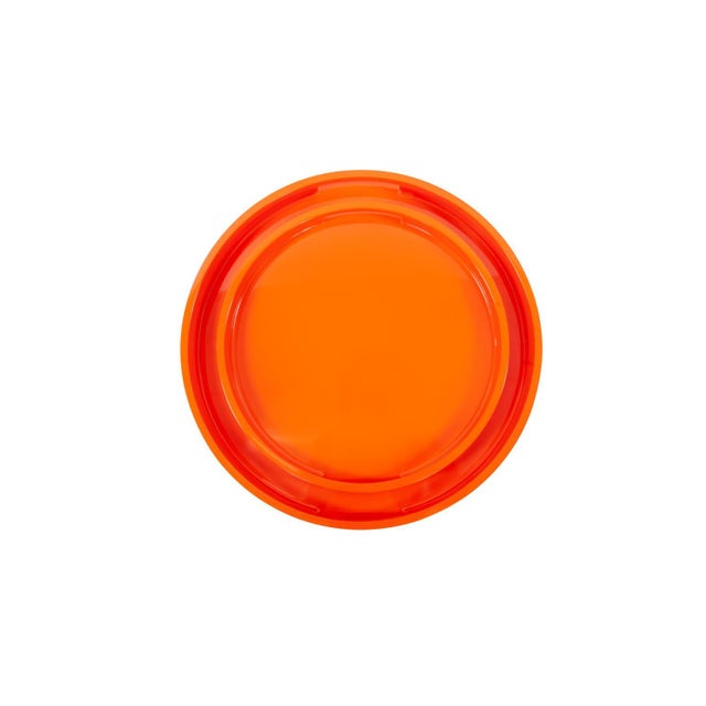 2020s Saint Tropez Round Tray Set of 2 - Orange For Sale - Image 5 of 10