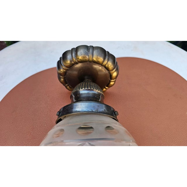 Vintage Brass Plafond Celling Lamp, 1920s For Sale - Image 3 of 7