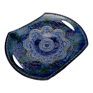 Vintage Moroccan Safi Wall Hanging Platter For Sale