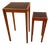 Vintage 1960s-70s Mid Century Modern Nesting Side Tables-Black Granite Tile Tops For Sale