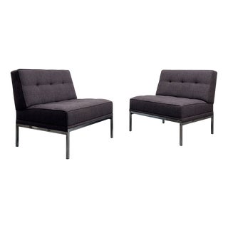 Minimalist Constanze Armchairs with Aubergine Wool Upholstery by Johannes Spalt for Wittmann, Vienna, Austria, 1960s, Set of 2 For Sale