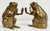 VIntage Solid Brass Frog Bookends For Sale - Image 4 of 6