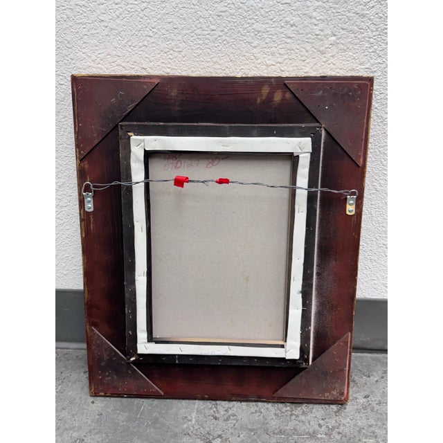 Gold Vintage Giltwood Sunny Day on Open Road Canvas Oil on Painting, Signed For Sale - Image 8 of 12