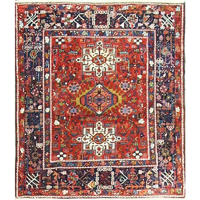 Early 20th Century Antique Persian Karaja/ Heriz Rug For Sale - Image 11 of 11