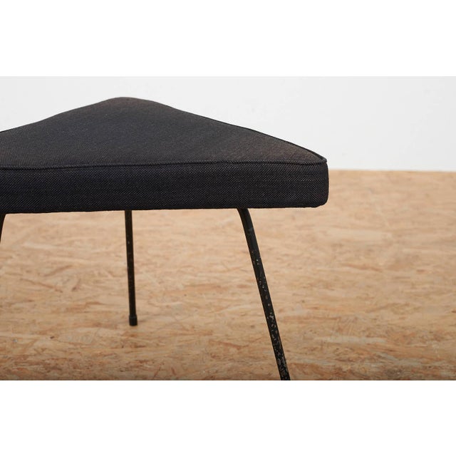 Stool with Black Metal Frame For Sale - Image 4 of 11