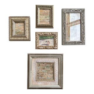 Vintage Collection of 5 Miniature Picture Frames-Set of 5 For Sale