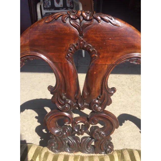 Late 19th Century 19th Century Victorian French Walnut Settee For Sale - Image 5 of 9
