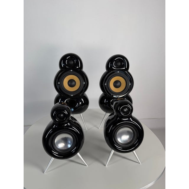 Original set of Scandyna designer speakers, consisting of two MiniPod speakers and two MicroPod speakers. One of the most...