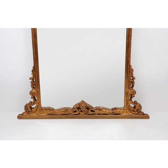 Vintage Louis XV Style Console Mirror, 1970s For Sale - Image 4 of 12