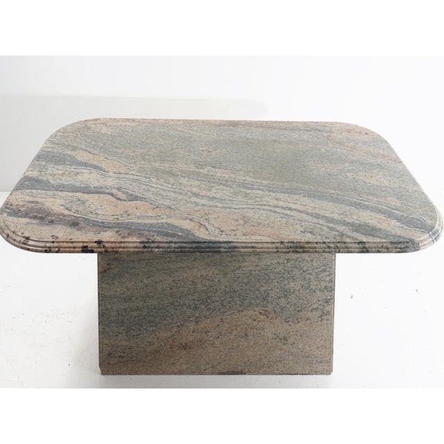 Veined Granite Pedestal Dining Table, 1970s Chairish