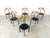 Italian Postmodern Wicker and Metal Dining Chairs, 1980s, Set of 6, in Good conditions. Designed 1980 to 1989