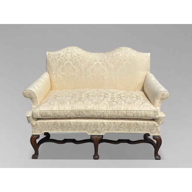 Edwardian Queen Anne Carved Walnut Sofa, 1900 For Sale - Image 9 of 12