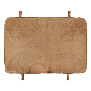 Vintage Industrial Gym Mat in Thick Cow Leather, Belgium, 1930s For Sale