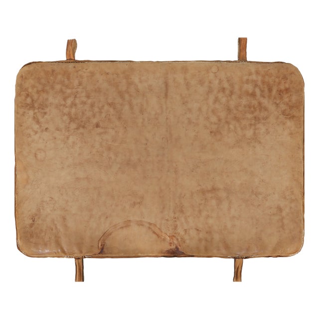 Vintage Industrial Gym Mat in Thick Cow Leather, Belgium, 1930s For Sale