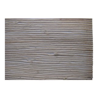 Schumacher Grasscloth Wallpaper 'Lushan Jute' White - 24' x 36" For Sale