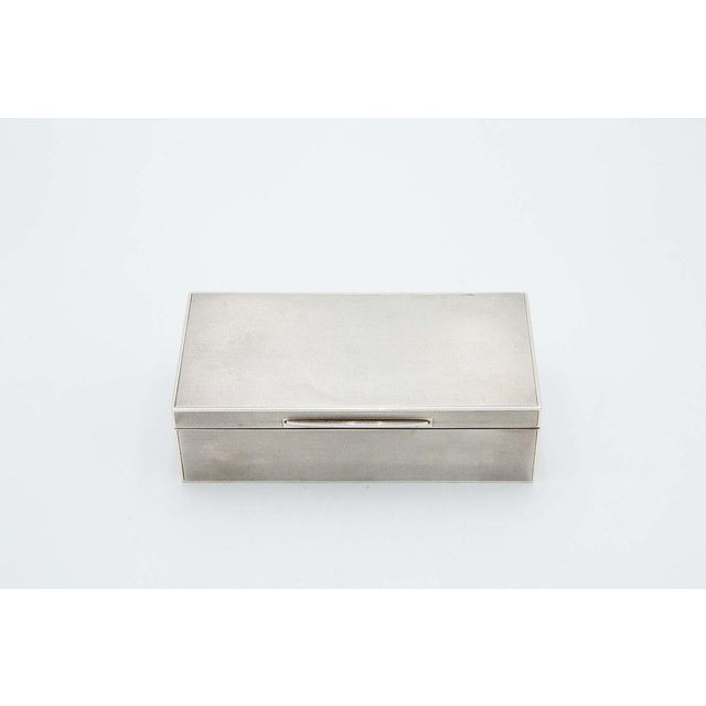 Guilloche Silver Tobacco Box For Sale - Image 4 of 4