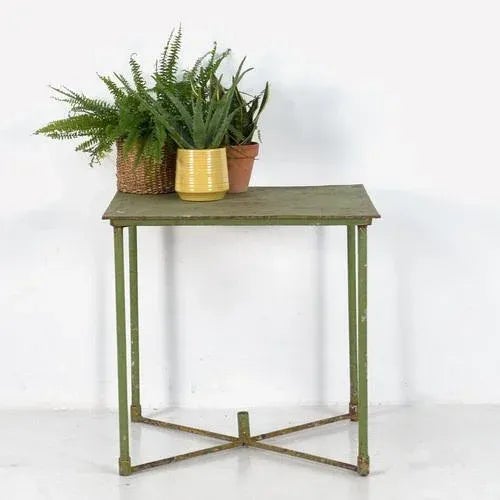 Antique Garden Table and Chairs Set, 1900s, Set of 5 For Sale - Image 9 of 13