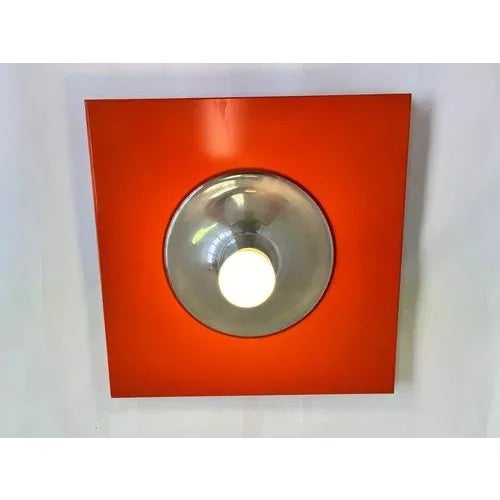 Orange Mid-Century Modern Flush Mounts from Kinkeldey, Germany, 1970s, Set of 2 For Sale - Image 8 of 10