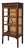 Antique Edwardian Mahogany-Toned Glazed Display Cabinet, 1890s For Sale