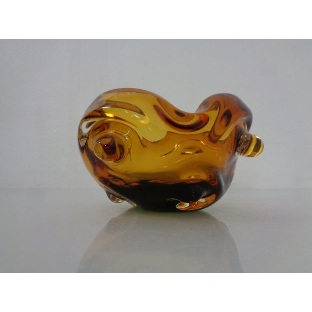 1960s Amber and Green Murano Glass Ashtray, Italy, 1960s For Sale - Image 5 of 15
