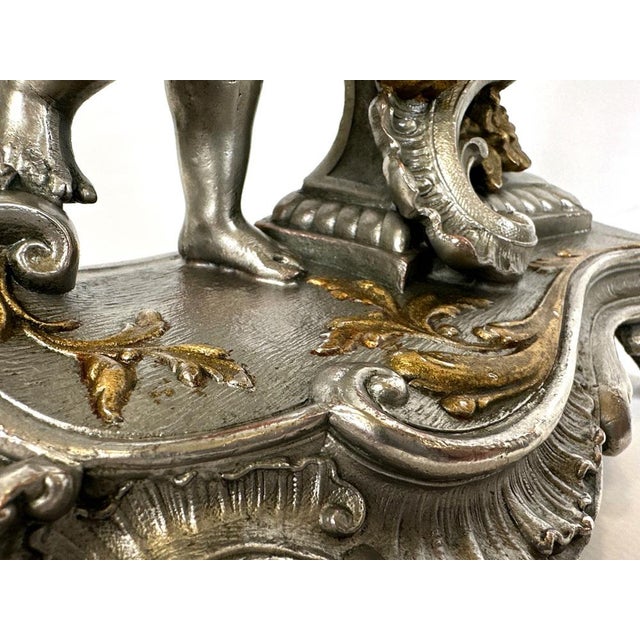 French Louis XV Style Table Mirror with Cherub, 19th Century For Sale - Image 14 of 15