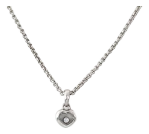 Chopard Happy Diamond Heart 18k White Gold Pendant Necklace