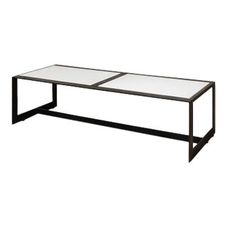 Modern Marble Top Iron Coffee Table For Sale